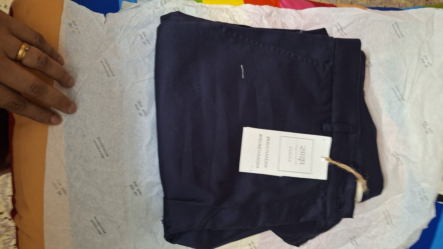 Customer photo review of Navy Blue Formal Pant