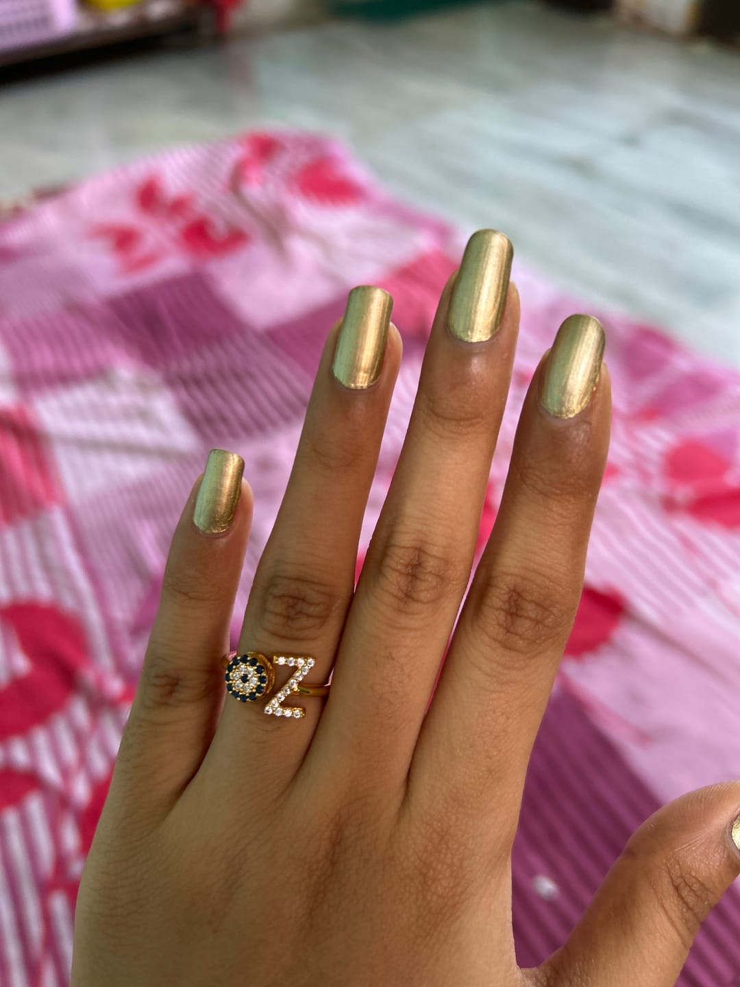 Customer photo review of Maya Evil Eye Ring