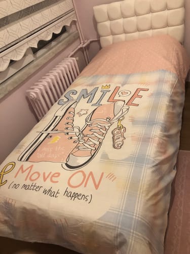 Customer photo review of Cotton Box Genç Odası Tek Kişilik Lastikli Çarşaflı Nevresim Takımı Smile Mint