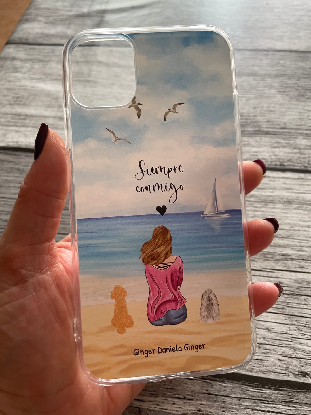 Customer photo review of Siempre conmigo - Funda personalizada