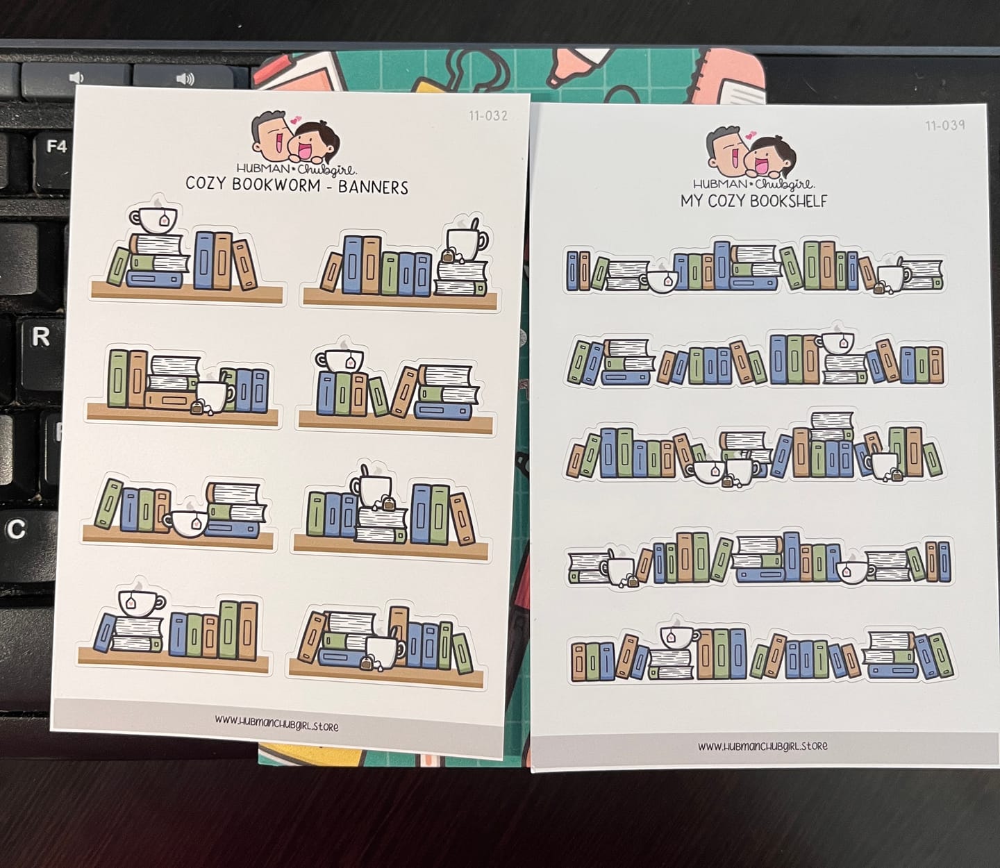 Customer photo review of My Cozy Bookshelf Planner Stickers