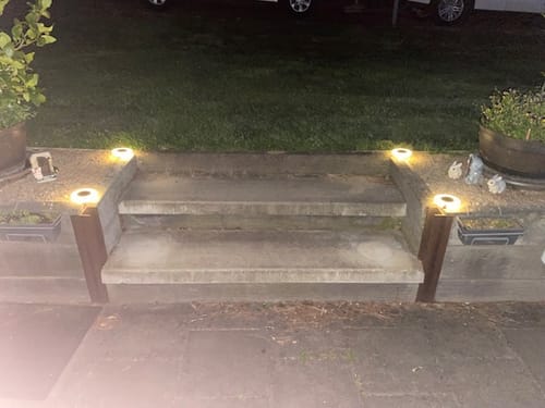 Customer photo review of GardenBrite™ Solar Ground Light Pack (2024 Edition)