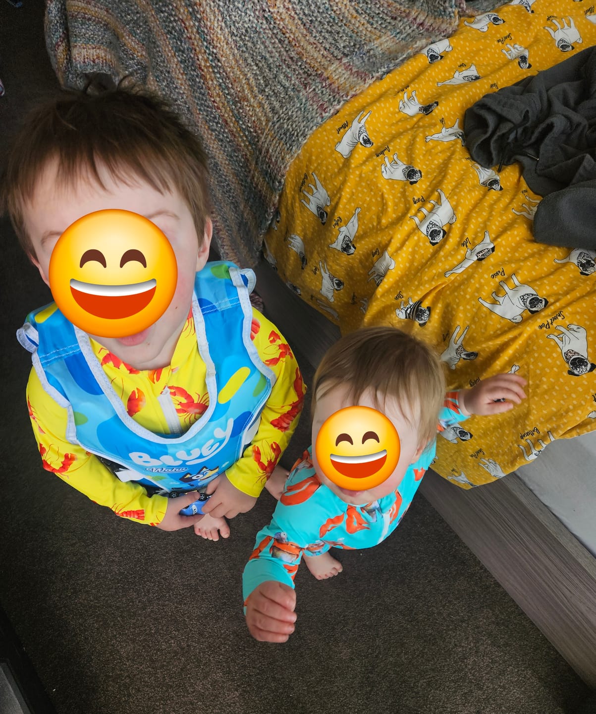 Customer photo review of Crab Koala Unisex Long Sleeve Zip Swimmers