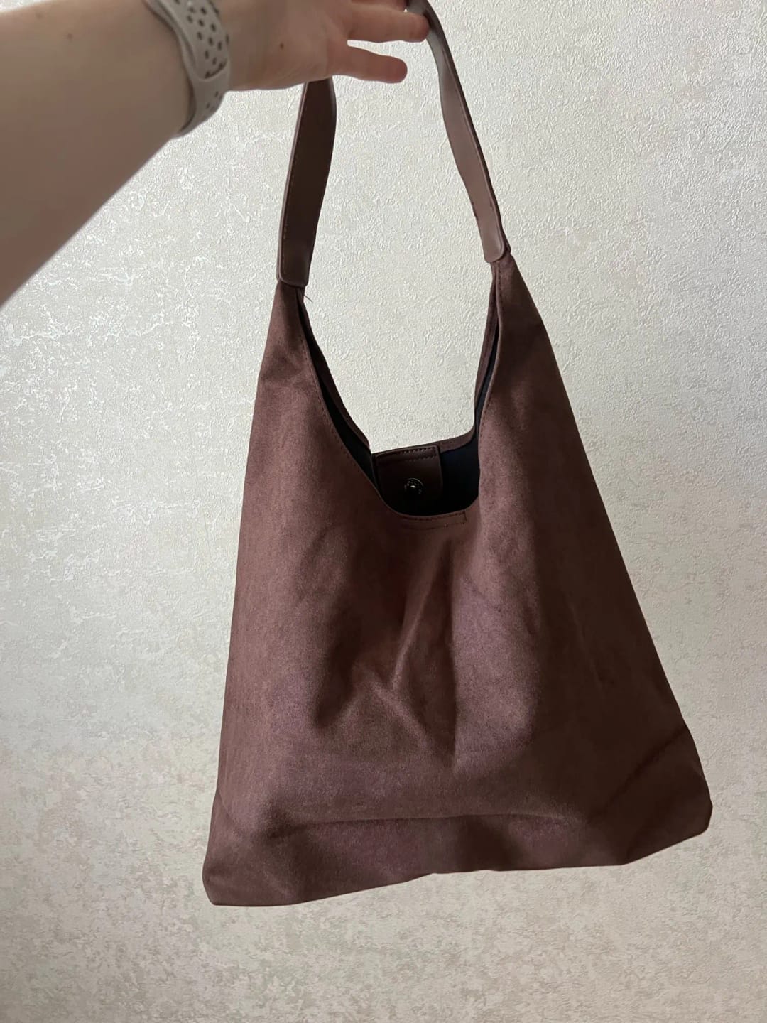 Customer photo review of CLEA - Sac à Main Cabas Fourre-Tout en Daim