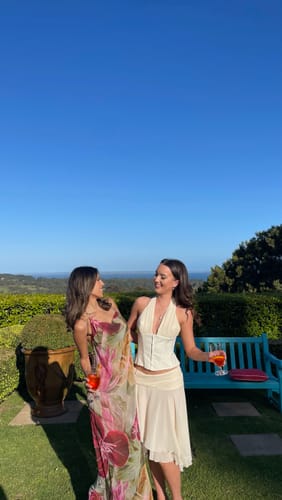 Customer photo review of Diana Midi Skirt - Ivory Chiffon