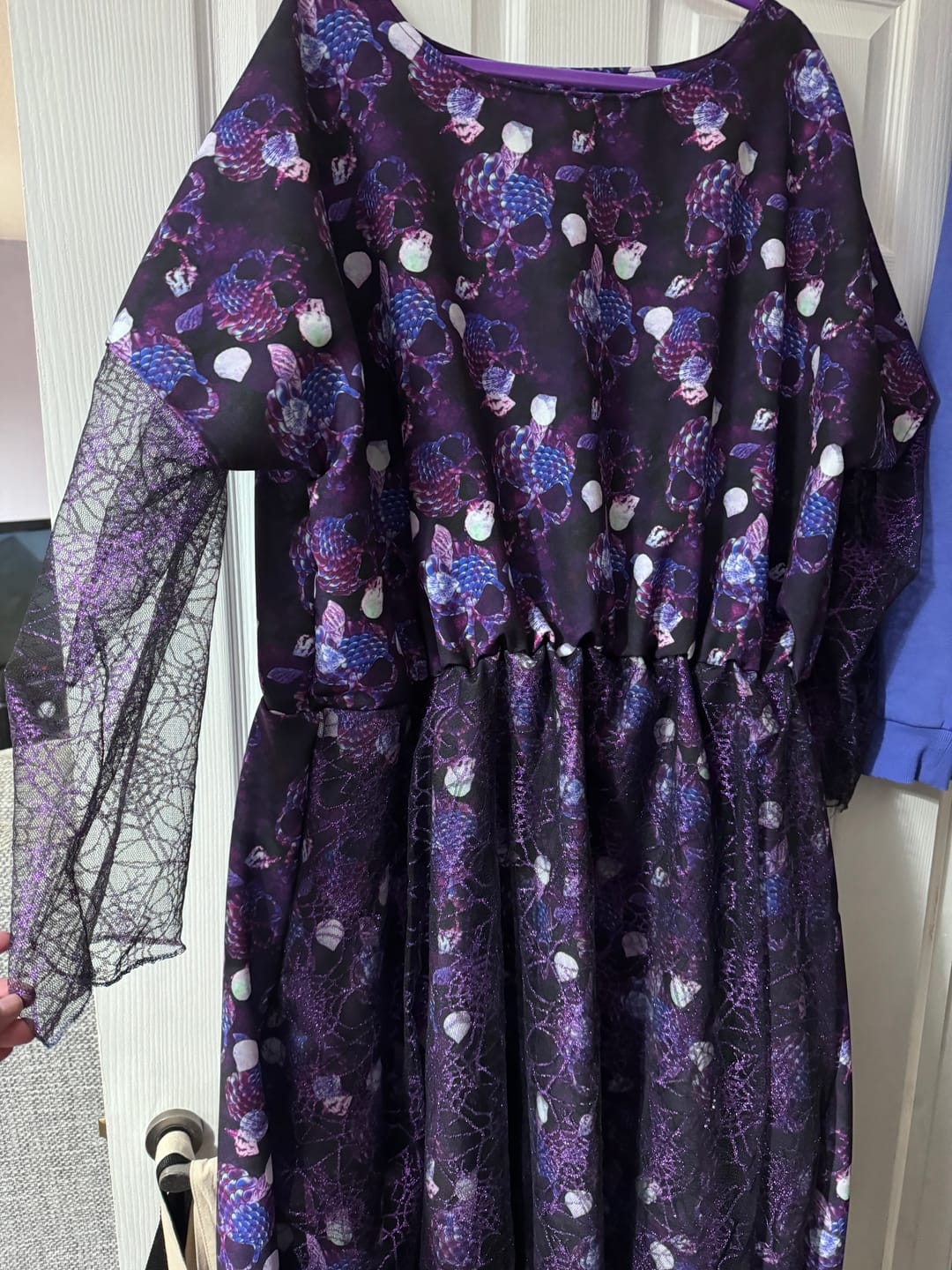 Customer photo review of Digital Skeletons Polyester Suiting Fabric
