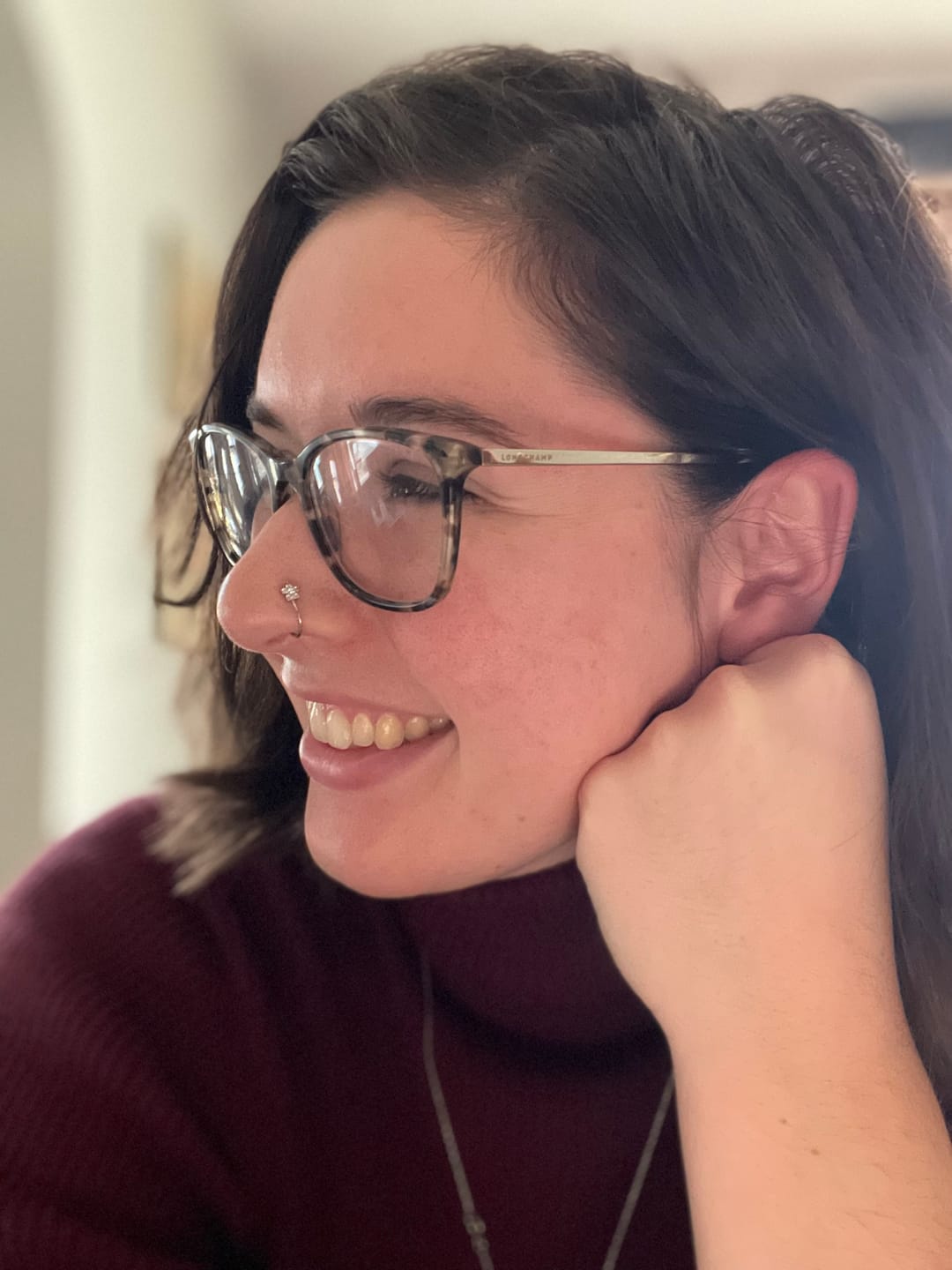 Customer photo review of Daisy Ear Cuff