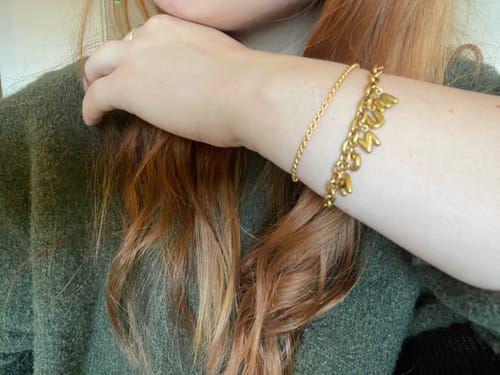 Customer photo review of Bubble Letter Bracelet (sale)