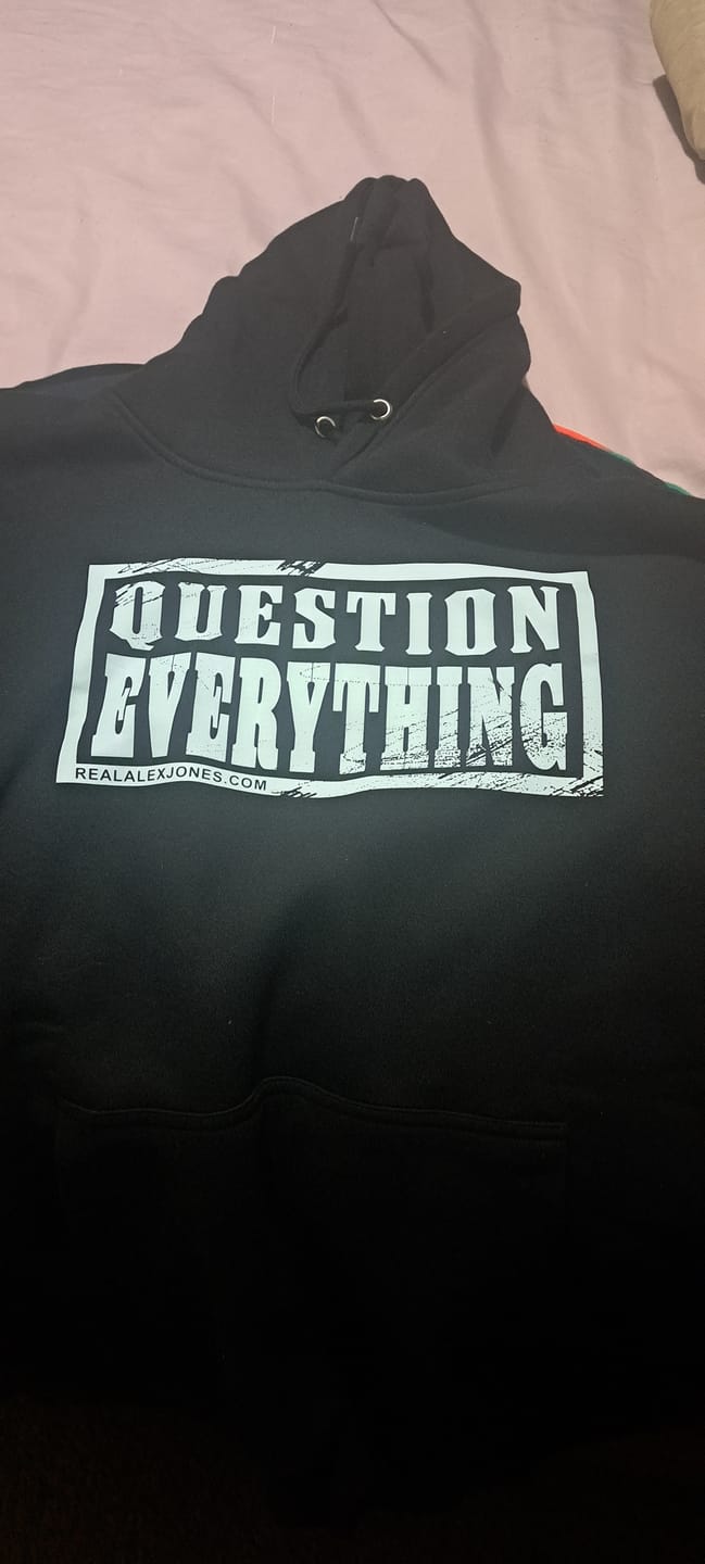 Customer photo review of Question Everything Hoodie