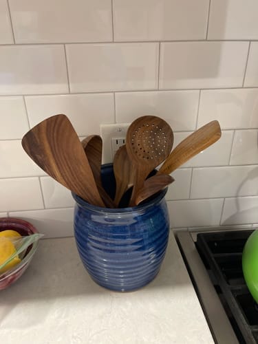 Customer photo review of Teak Wooden Utensil Set