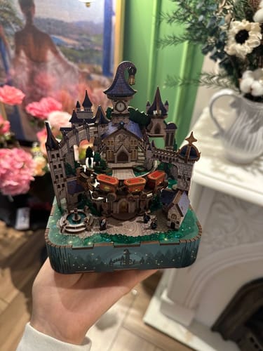 Customer photo review of Magical Castle Musical Box Toy with Rotating Mechanism