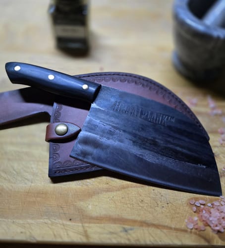 Customer photo review of BraaiPlank™ Hammer Forged Butcher Knife