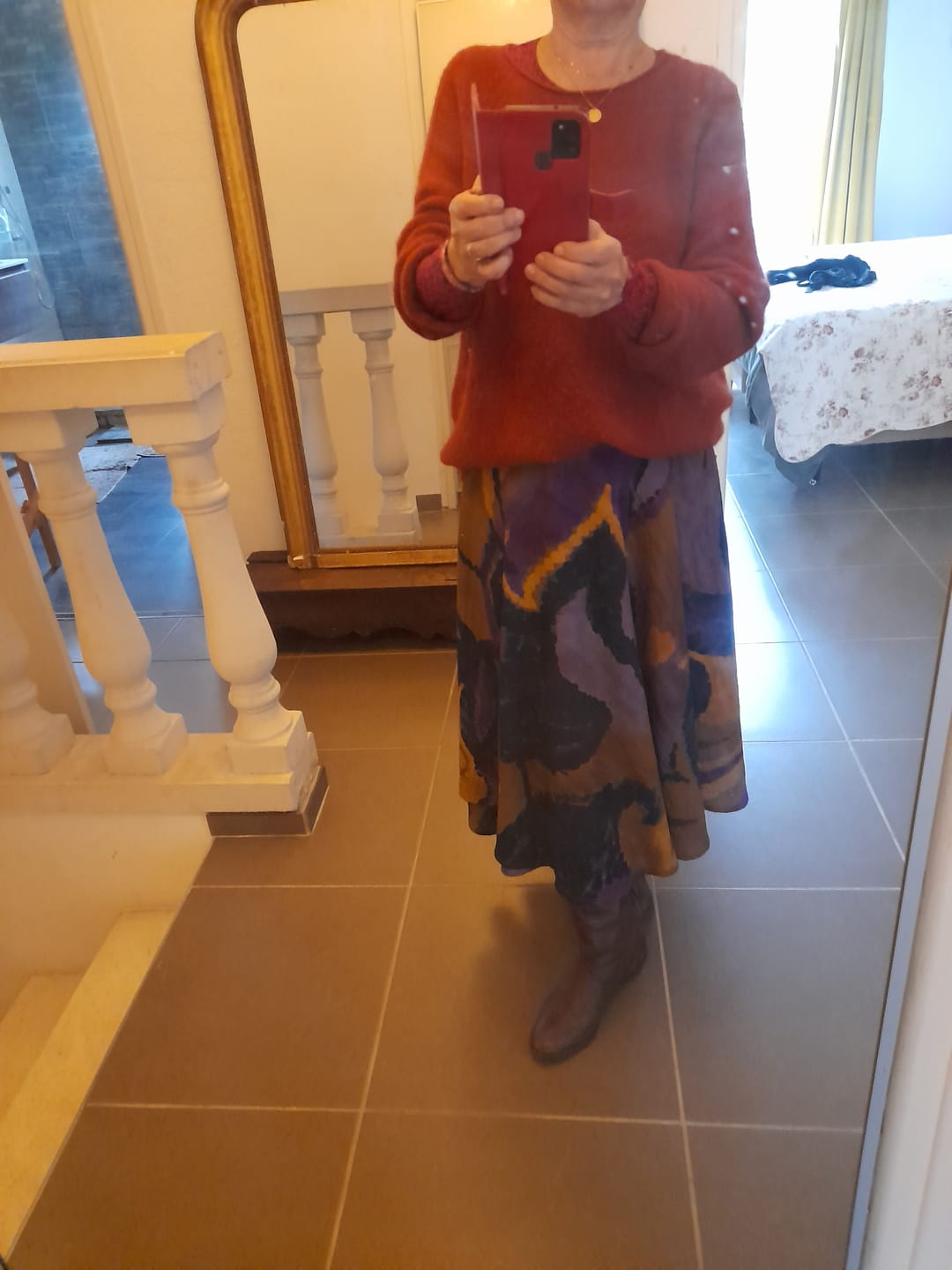 Customer photo review of Jupe portefeuille Marie viscose/nylon "Folie Végétale"