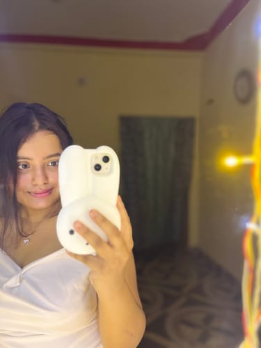 Customer photo review of Cute Bunny Designer Silicon Case for iPhone
