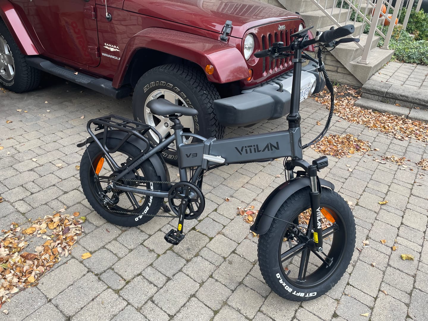 Customer photo review of V3 2.0 Folding Fat Tires Adult All Terrain Electric Bike