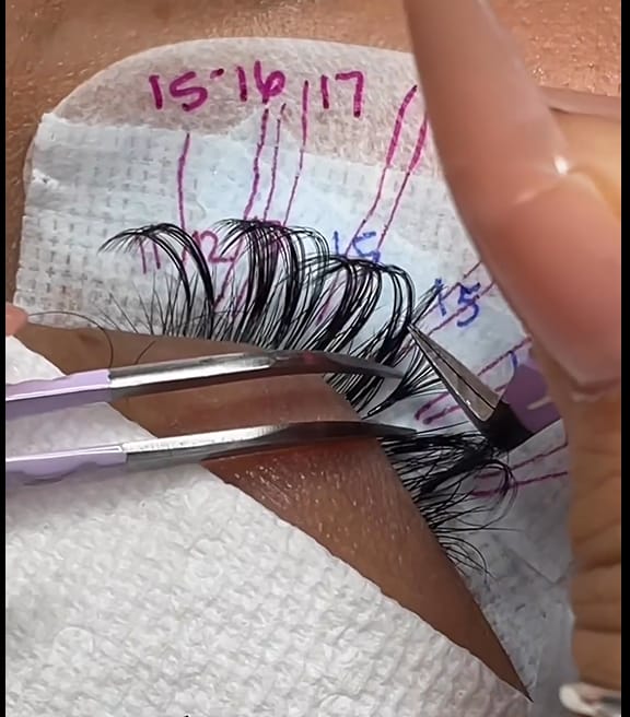 Customer photo review of Volume J45 Purple Lash Tweezer