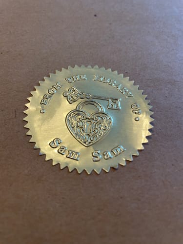 Customer photo review of Custom Book Embosser