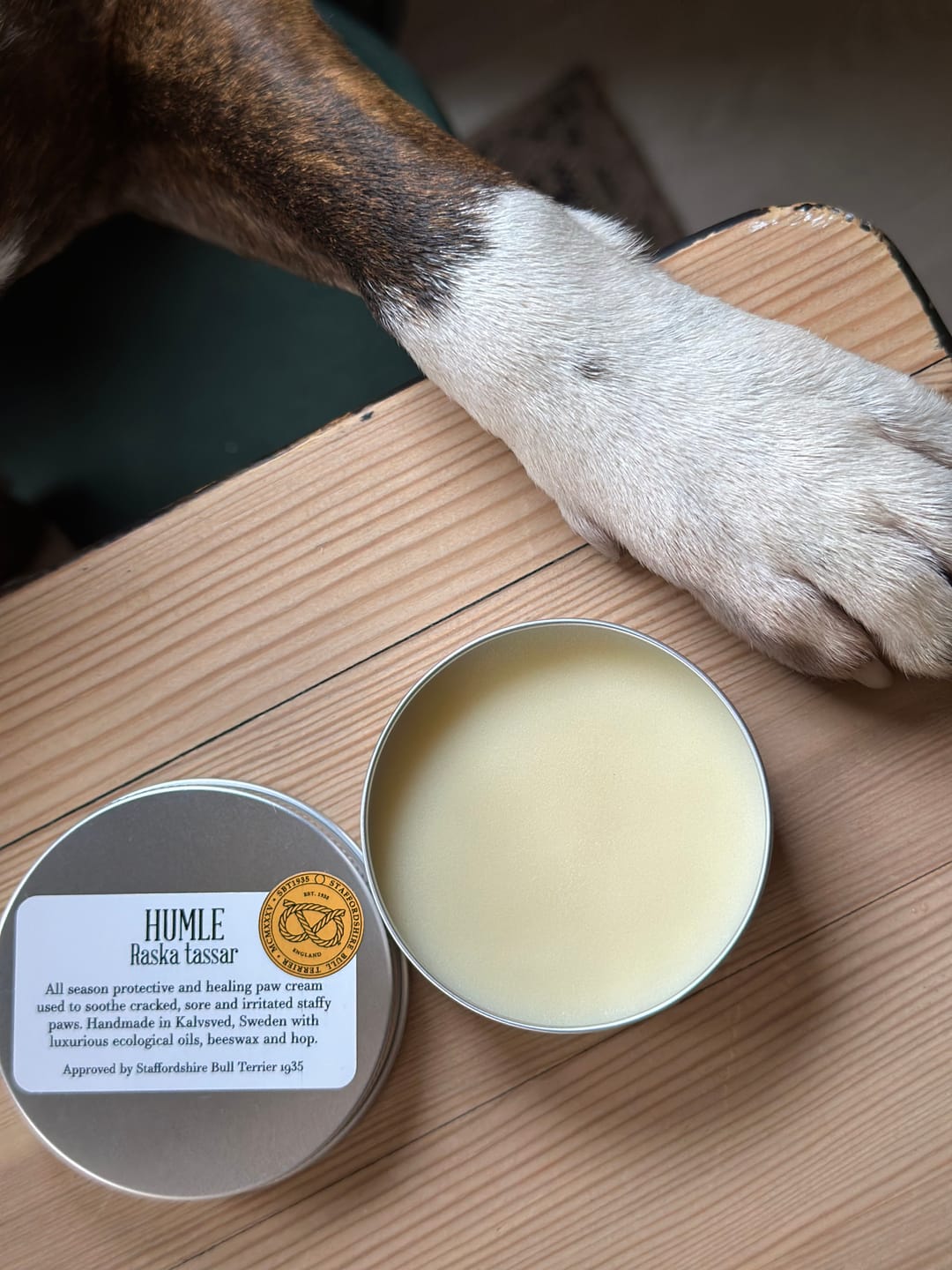 Customer photo review of Staffordshire Bull Terrier 1935® Paw Cream