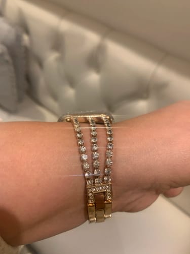 Customer photo review of RoséGlow Apple Watch Band