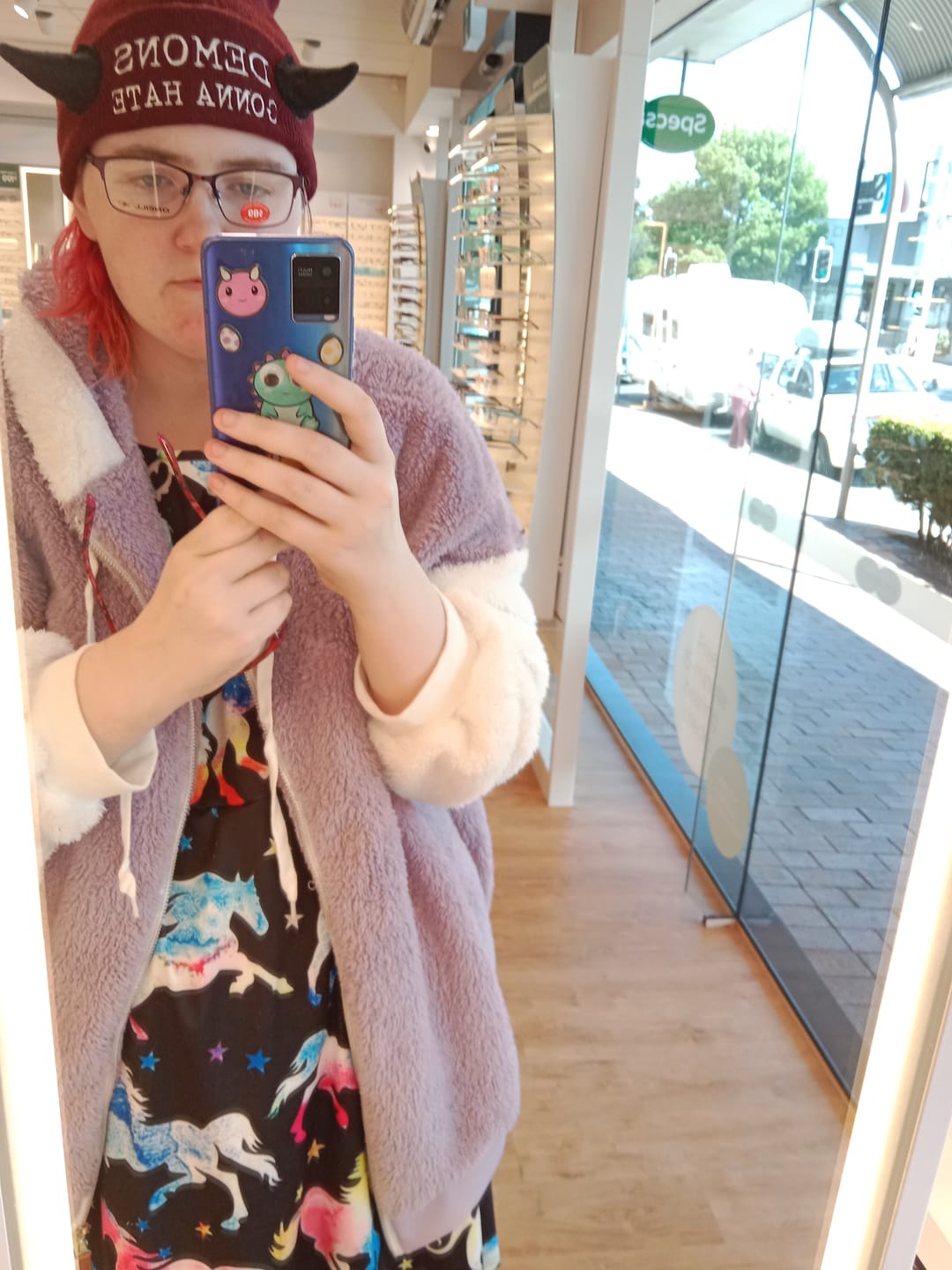 Customer photo review of Demons Gonna Hate Beanie