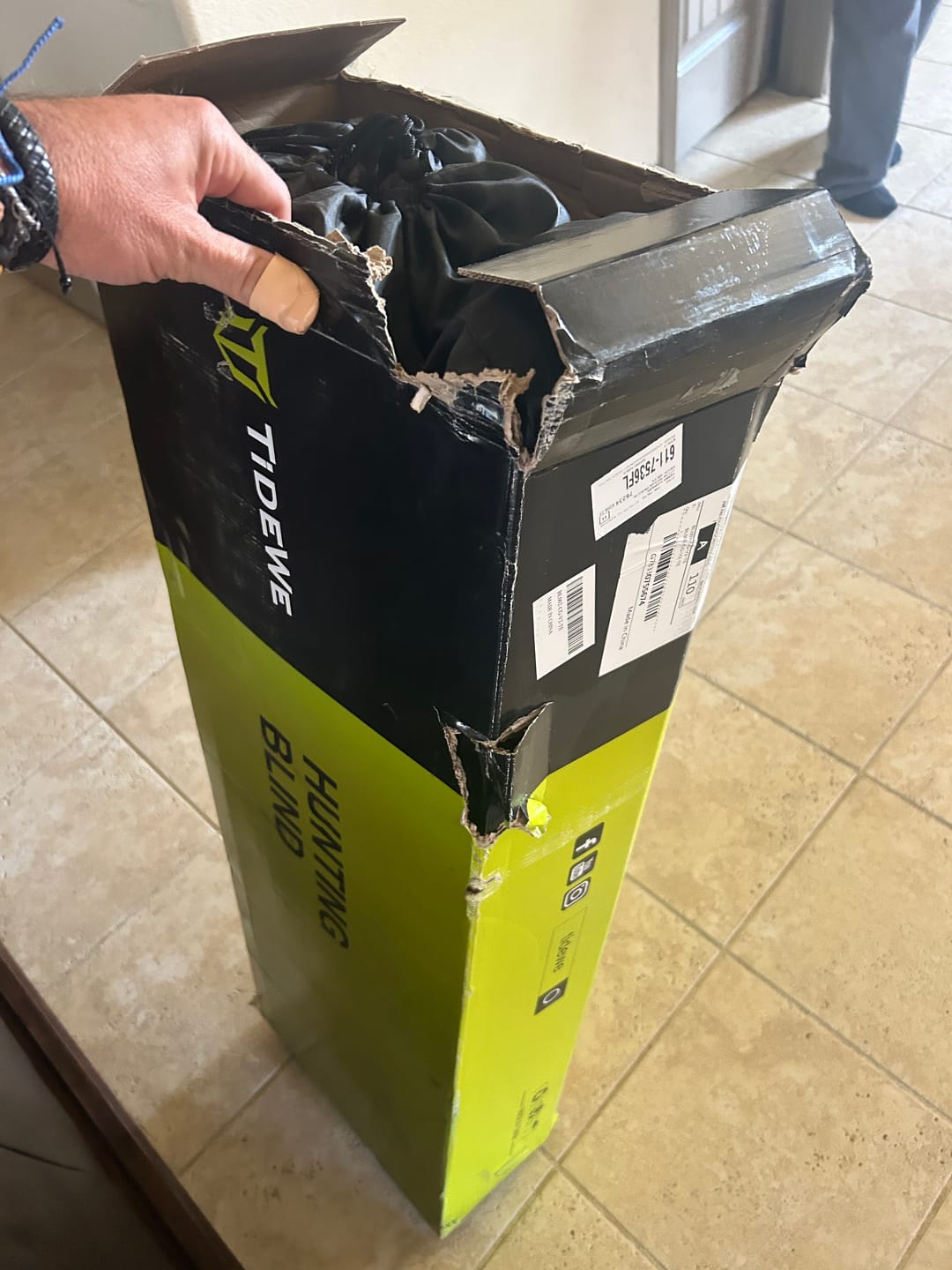 Customer photo review of VisTrilogy 4-6 Person See-Through Deer Turkey Hunting Ground Blinds