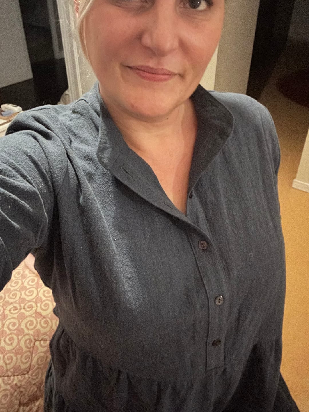 Customer photo review of Robe Bella - lin stone wash bleu navy