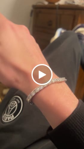 Customer video review of MOISSANITE TENNIS BRACELET. - 5MM WHITE GOLD
