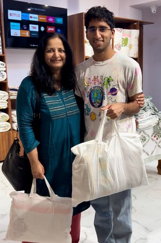 Customer photo review of Organic Mulmul Cotton Quilt