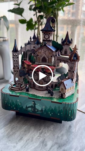 Customer video review of Magical Castle Musical Box Toy with Rotating Mechanism