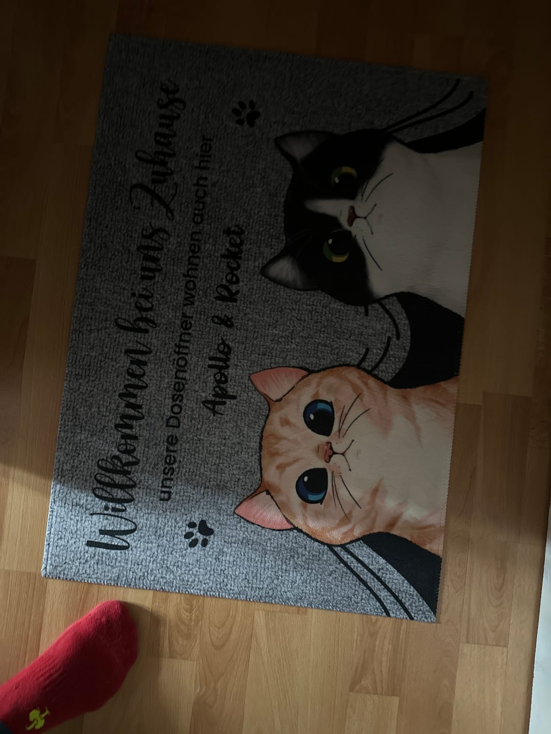 Customer photo review of Bei mir Zuhause - Individuelle Fußmatte