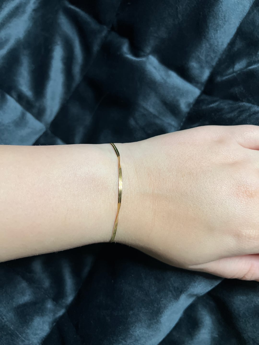 Customer photo review of Snake Skin Armband | 18K vergoldet