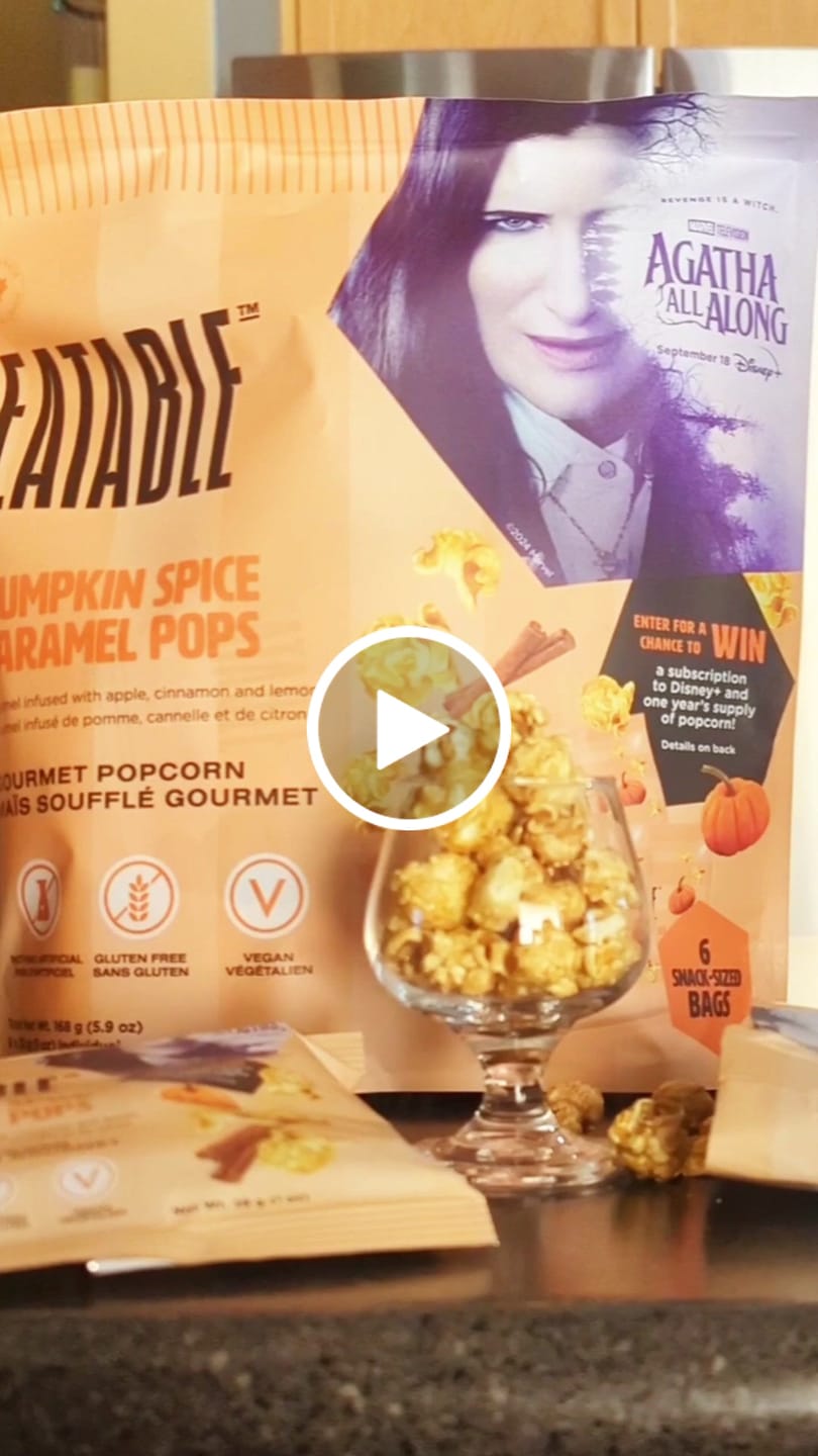 Customer video review of Pumpkin Spice Caramel Popcorn - Limited Edition inspired by Marvel Television's "Agatha All Along"