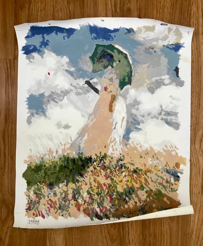 Customer photo review of Woman with Umbrella - Paint by Numbers