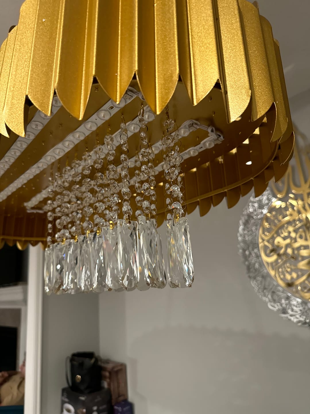Customer photo review of Ayatul Kursi Calligraphy 2 Piece Shiny Metal Islamic Wall Art