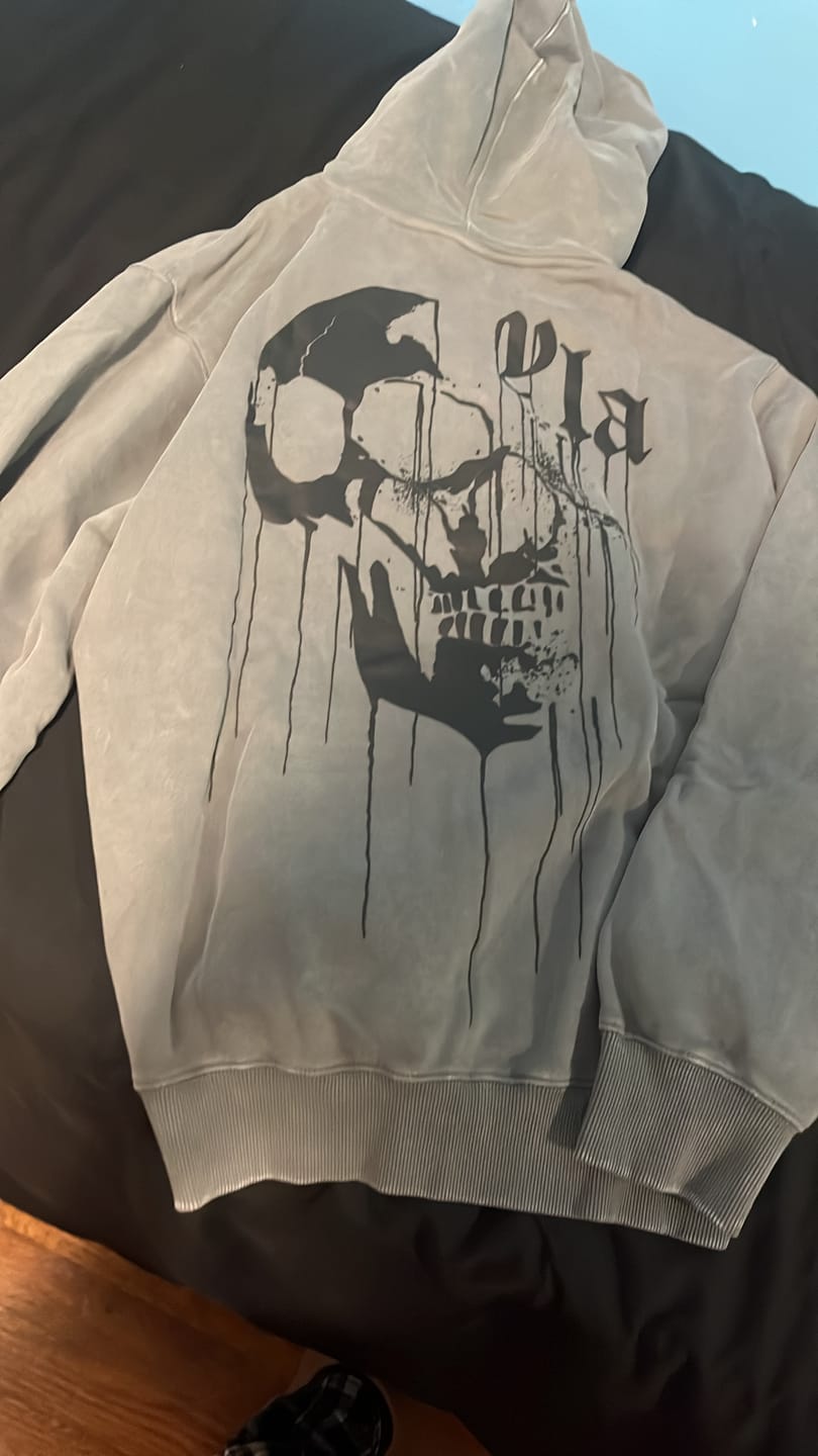 Customer photo review of 551 - Drippy Skull Hoodie