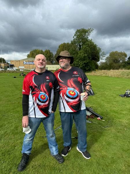 Customer photo review of Unisex Shirt - Custom Name Archery Sport Shirt, Red Wave