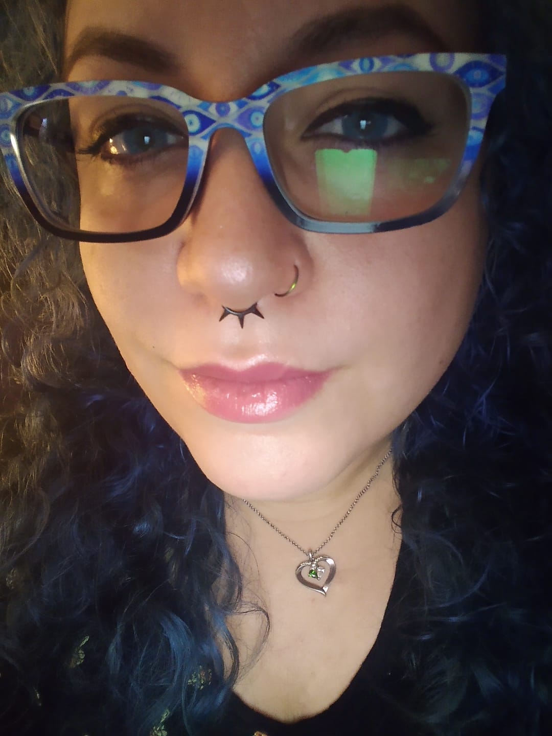 Customer photo review of Love Story Oxytocin Blue Prescription Coloured Contact Lenses