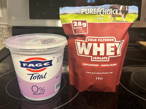 Customer photo review of Whey Protein Isolate Unflavored