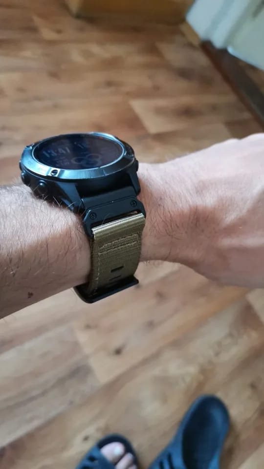 Customer photo review of Garmin Tactical Nylon Strap - Durable QuickFit Band