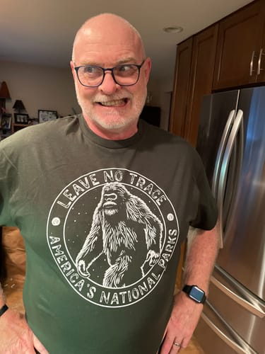 Customer photo review of Leave No Trace Bigfoot Tee