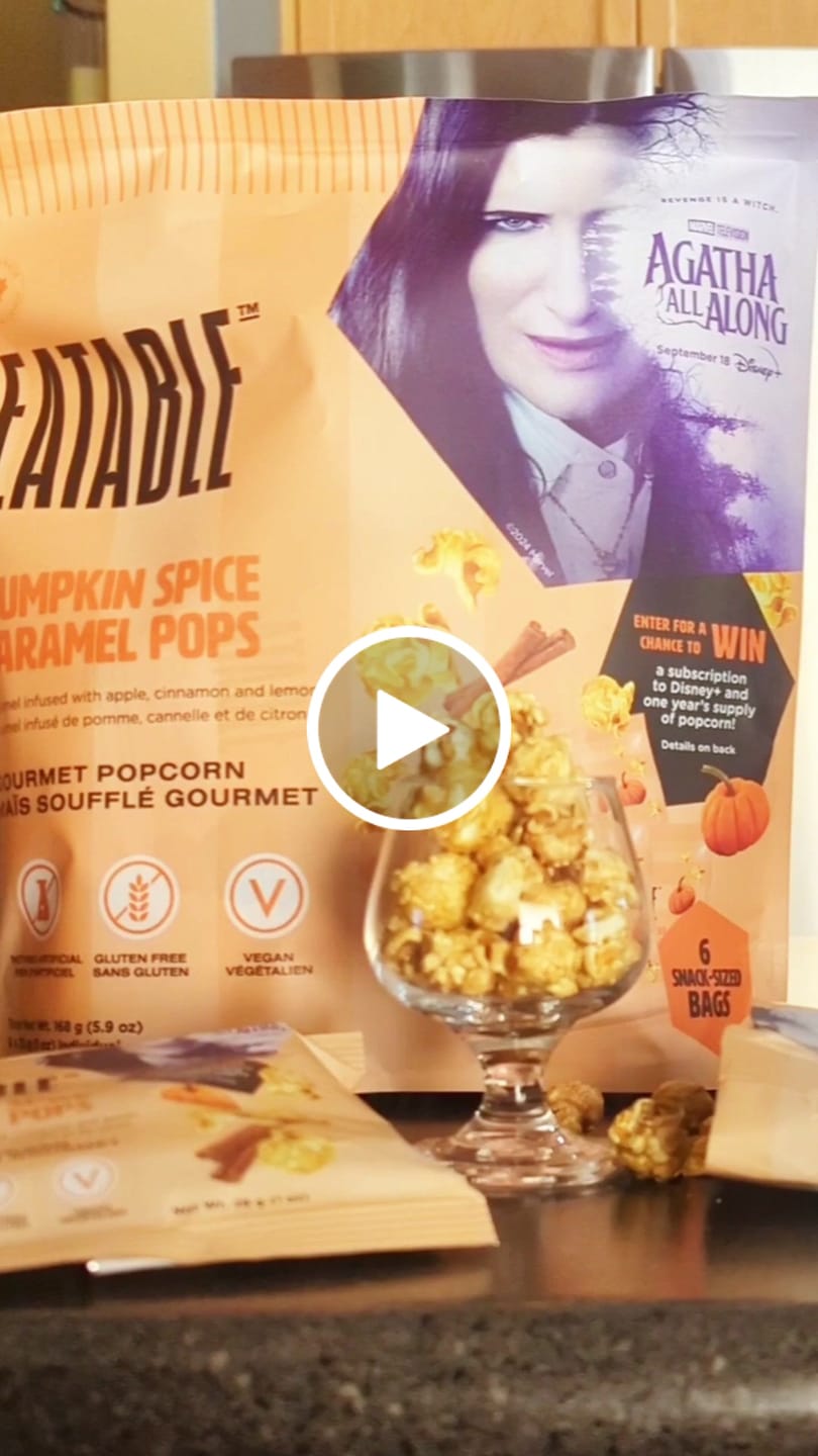 Customer video review of Pumpkin Spice Caramel Popcorn - Limited Edition inspired by Marvel Television's "Agatha All Along"