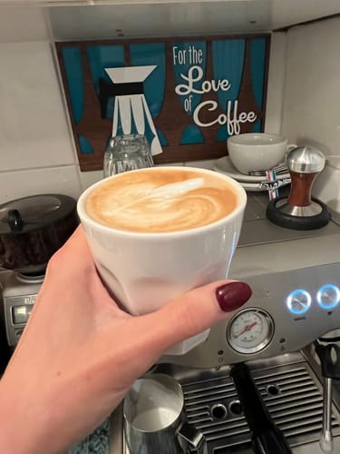 Customer photo review of "For the Love of Coffee" Mid Century Modern Coffee Signs