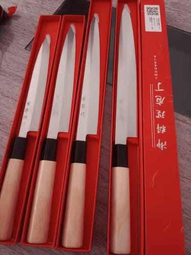 Customer photo review of Tatsumaki (竜巻) Sets - Japanese Sushi Steel Chef’s Knives