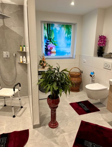 Customer photo review of Foto Rollo Klemmfix "Spa Steine mit Orchideeblüte"