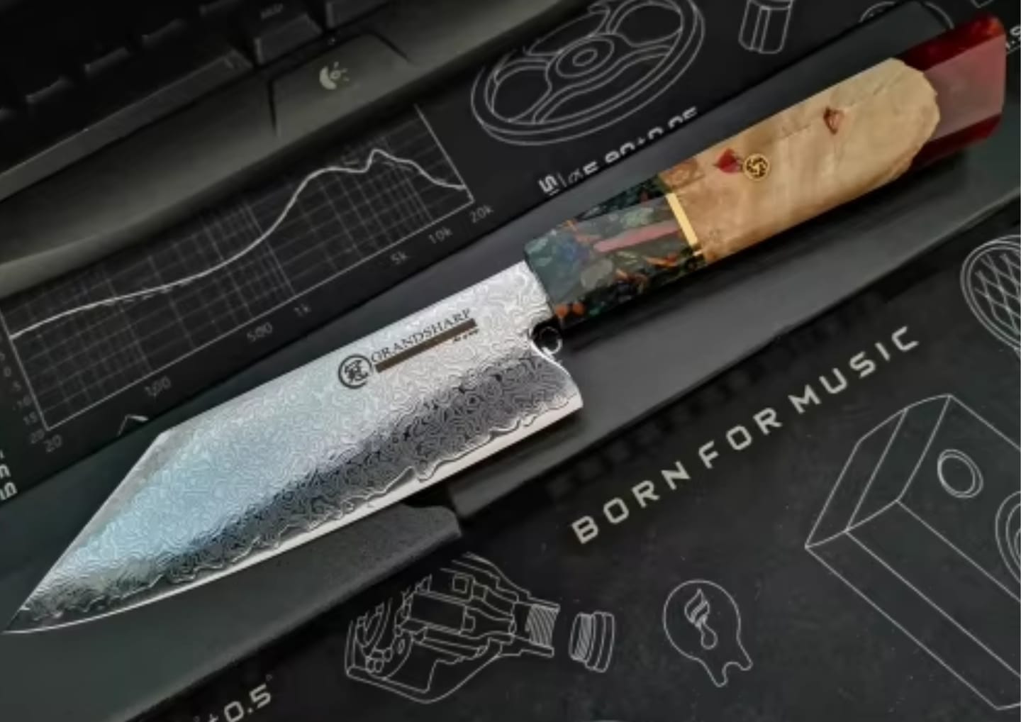 Customer photo review of Kurohana (黒花) - Japanese Damascus Steel Chef's Knife (5.5 inch)