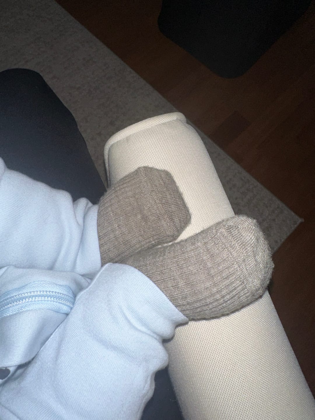 Customer photo review of Wool Socks, Baby and Toddler, Brown-Gray & White
