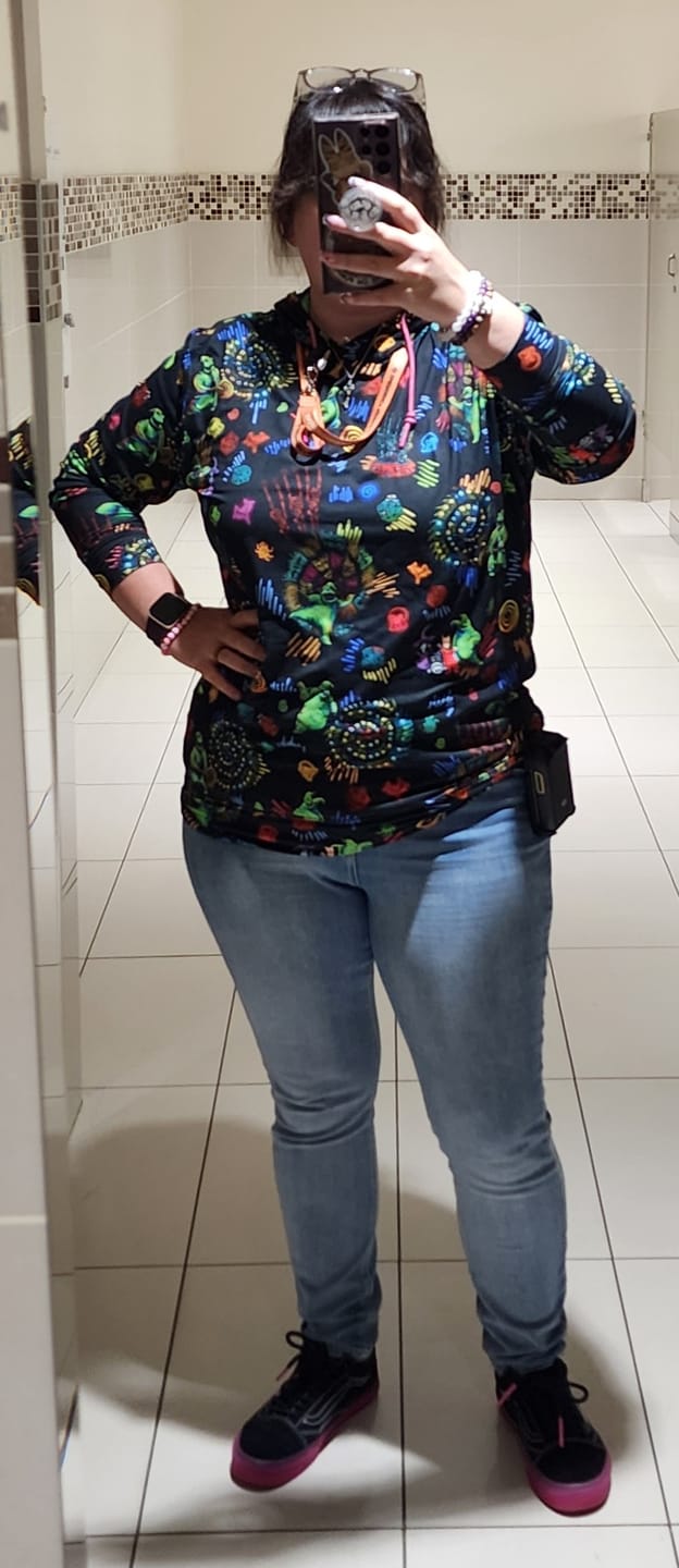 Customer photo review of Disney Tim Burton's Nightmare Before Christmas "Oogie's Turn to Boogie" – Performance Hoodie