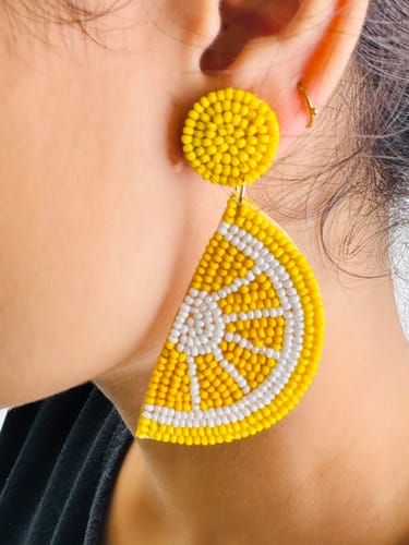 Customer photo review of Lucky Lemons Earrings