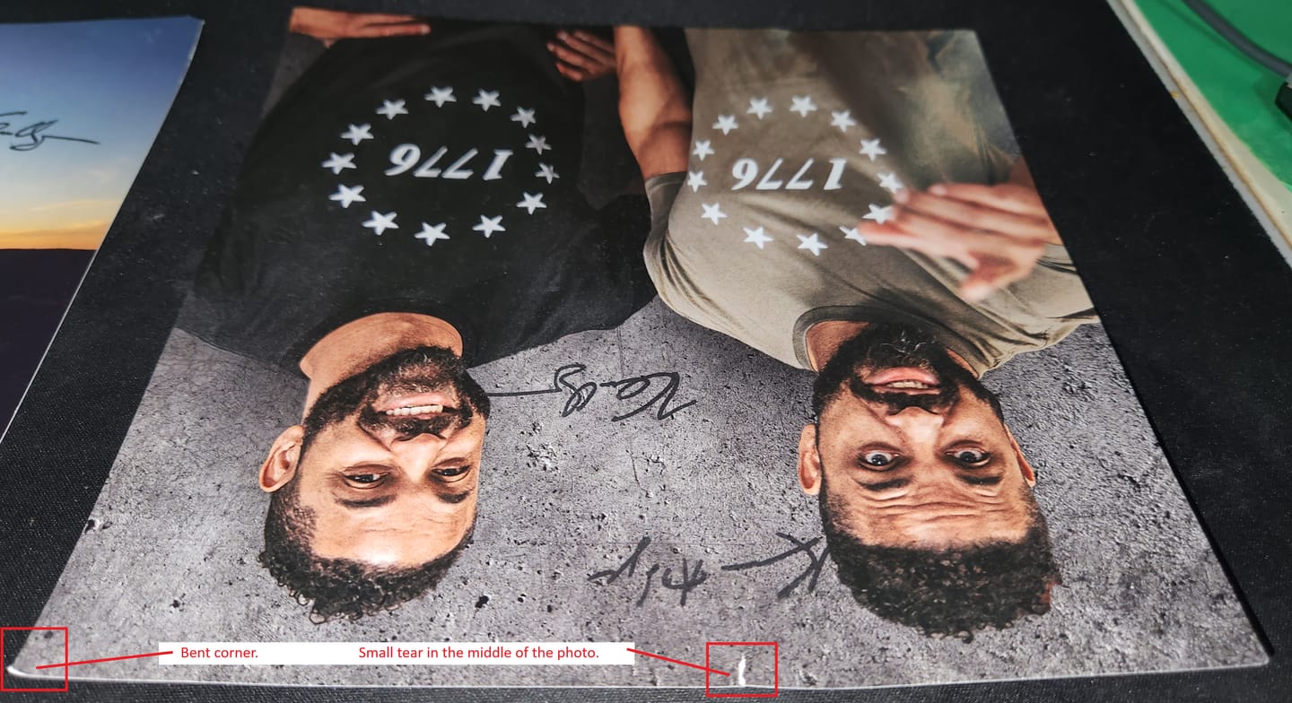 Customer photo review of Limited Edition Signed Hodgetwins Photos