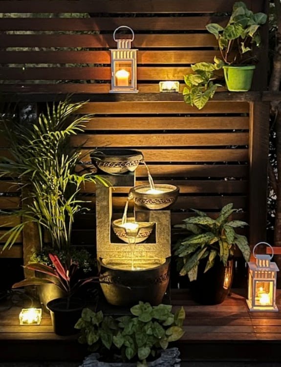 Customer photo review of Casana 4-Tier Cascading Bowls Fountain - 85cm